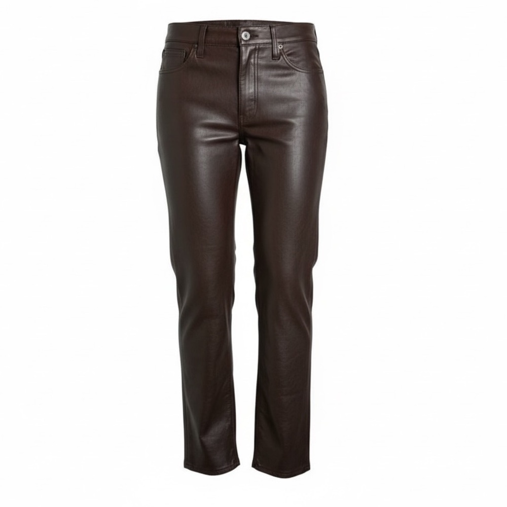 Gap Faux Leather Style Vintage Slim High Rise Brown Espresso 10R 30